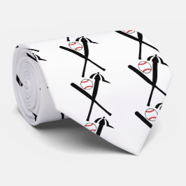 Baseball kruiste vleermuizen en pet zwart, rood st stropdas