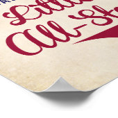 Baseball laat je handtekening achter voor kleine A Poster (Hoek)