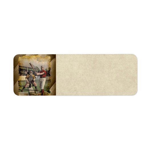 Baseball:Label  retouradres Etiket (Voorkant)