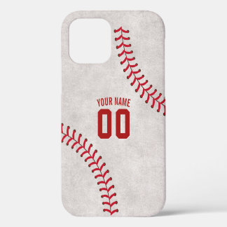 Baseball Lace Sport Thema Eigen naam iPhone 12 Hoesje