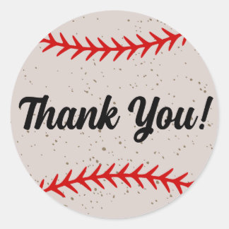 Baseball Lace Stitches Thema Ronde Sticker