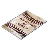 Baseball-laptops - Aangepaste JOUW TEKST Notitieboek (Linkerzijde)