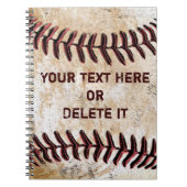 Baseball-laptops - Aangepaste JOUW TEKST Notitieboek (Voorkant)