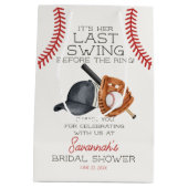 Baseball Last Swing Home Run Vrijgezellenfeest Fav Medium Cadeauzakje (Achterkant)