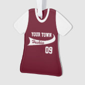 Baseball League Jersey uniform met foto Ornament (voorkant)