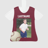 Baseball League Jersey uniform met foto Ornament (achterkant)
