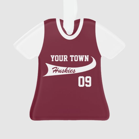 Baseball League Jersey uniform met foto Ornament (voorkant)