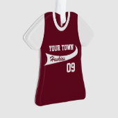 Baseball League Jersey uniform met foto Ornament (voorkant)