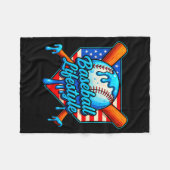 Baseball Leefstijl 101 Kleding Jeugd Baseball Drip Fleece Deken (Voorkant (Horizontaal))