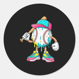 Baseball Leefstijl 101 Kleding Jeugd Baseball Drip Ronde Sticker