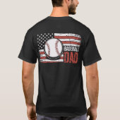 Baseball Legend Coach Dad - Aangepaste data T-shirt (Achterkant)