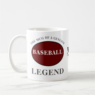 Baseball Legend Monogram Jouw naam Birthday toevoe Koffiemok