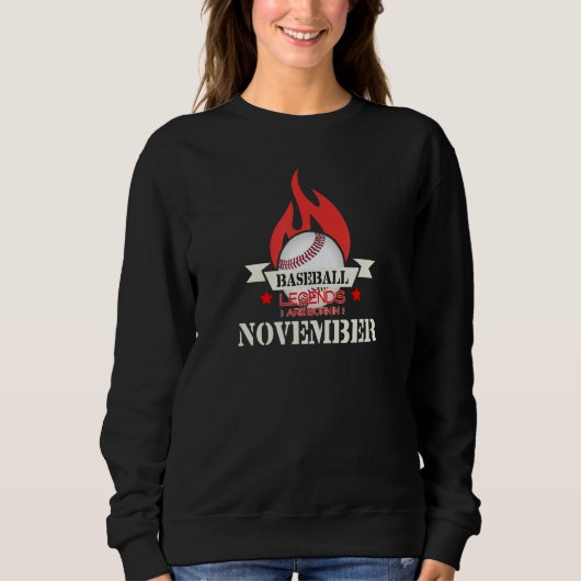 Baseball Legends Are Born In November Trui (Voorkant)