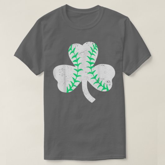 Baseball Leprechaun Shamrock St Patricks Day Manne T-shirt (Design voorkant)