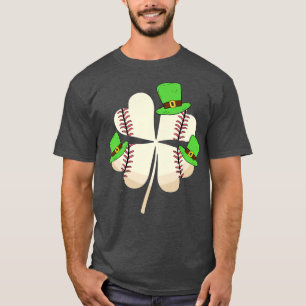 Baseball Leprechaun Shamrock St Patricks Day Manne T-shirt