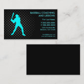 Baseball-lessen in combinatie met aangepast visite visitekaartje (Voorkant / Achterkant)
