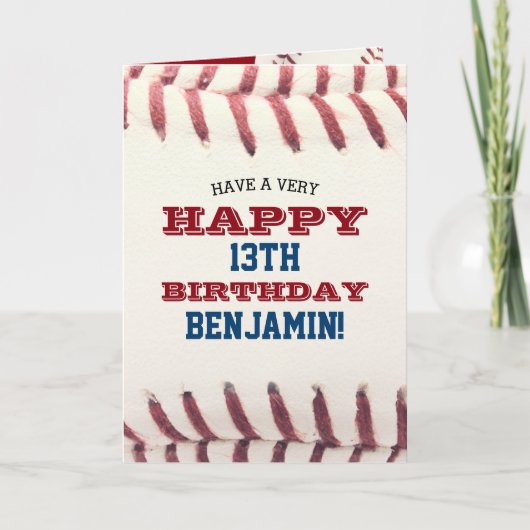 Baseball Let op Jouw naam toevoegen en Jaar van de Kaart (Voorkant)