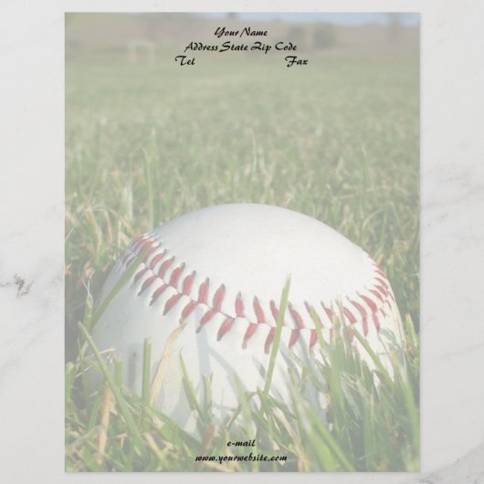 Baseball letterhead persoonlijk briefhoofd (Voorkant)