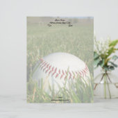 Baseball letterhead persoonlijk briefhoofd (Staand voorkant)