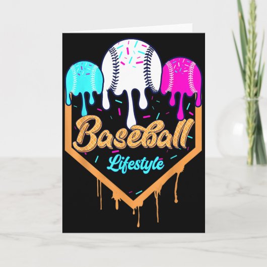 Baseball Levensstijl 101 Kleding Jeugd Drip Honkba Kaart (Voorkant)