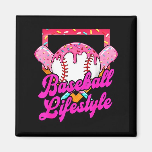 Baseball Life Lifestyle Home Plate Ice Cream Drip  Magneet (Voorkant)