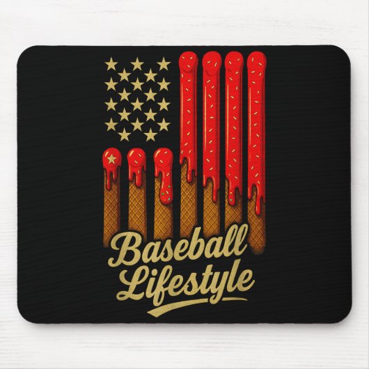 Baseball Lifestyle 101 Apparel Youth Baseball Drip Muismat (Voorkant)