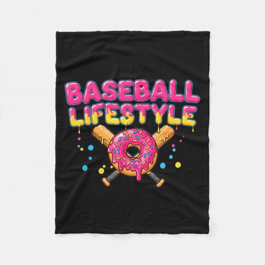 Baseball Lifestyle 101 Apparel Youth Drip Baseball Fleece Deken (Voorkant)