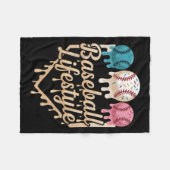 Baseball Lifestyle 101 Kleding Jeugd Baseball Drip Fleece Deken (Voorkant (Horizontaal))