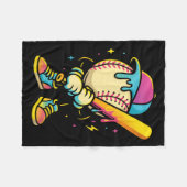 Baseball Lifestyle 101 Kleding Jeugd Baseball Drip Fleece Deken (Voorkant (Horizontaal))