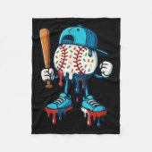 Baseball Lifestyle 101 Kleding Jeugd Baseball Drip Fleece Deken (Voorkant)