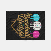 Baseball Lifestyle 101 Kleding Jeugd Baseball Drip Fleece Deken (Voorkant (Horizontaal))