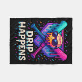 Baseball Lifestyle 101 Kleding Jeugd Baseball Drip Fleece Deken (Voorkant (Horizontaal))