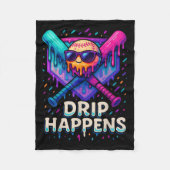 Baseball Lifestyle 101 Kleding Jeugd Baseball Drip Fleece Deken (Voorkant)