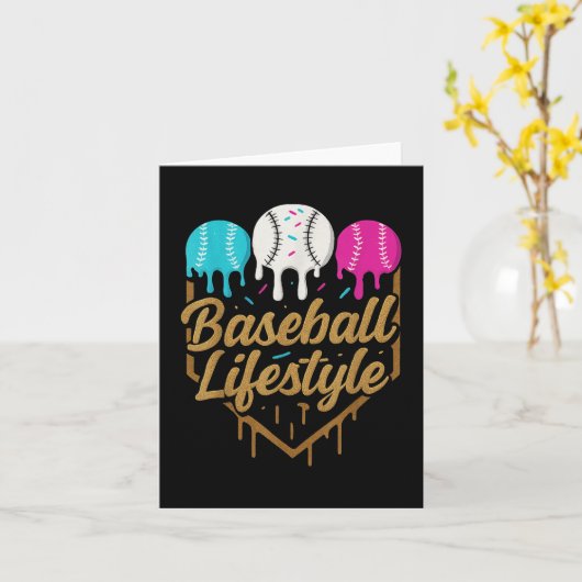 Baseball Lifestyle 101 Kleding Jeugd Baseball Drip Kaart (Gele Bloem)