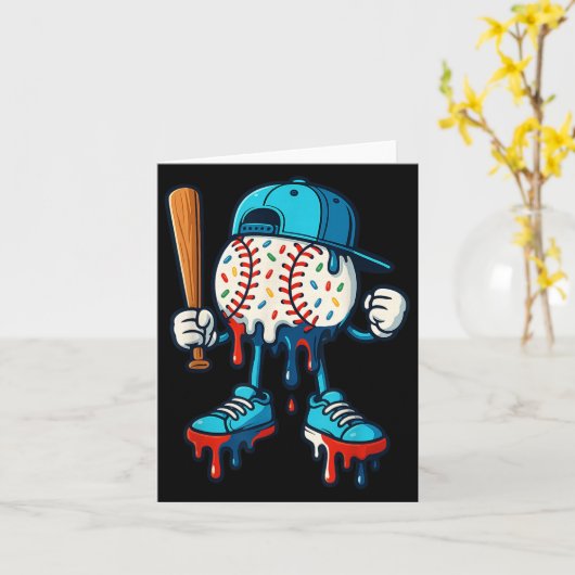 Baseball Lifestyle 101 Kleding Jeugd Baseball Drip Kaart (Gele Bloem)