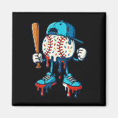 Baseball Lifestyle 101 Kleding Jeugd Baseball Drip Magneet (Voorkant)