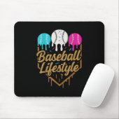 Baseball Lifestyle 101 Kleding Jeugd Baseball Drip Muismat (Met muis)