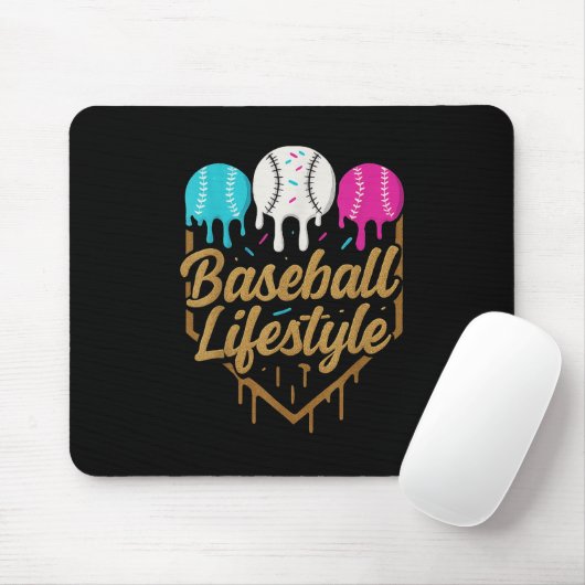 Baseball Lifestyle 101 Kleding Jeugd Baseball Drip Muismat (Met muis)