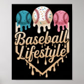 Baseball Lifestyle 101 Kleding Jeugd Baseball Drip Poster (Voorkant)