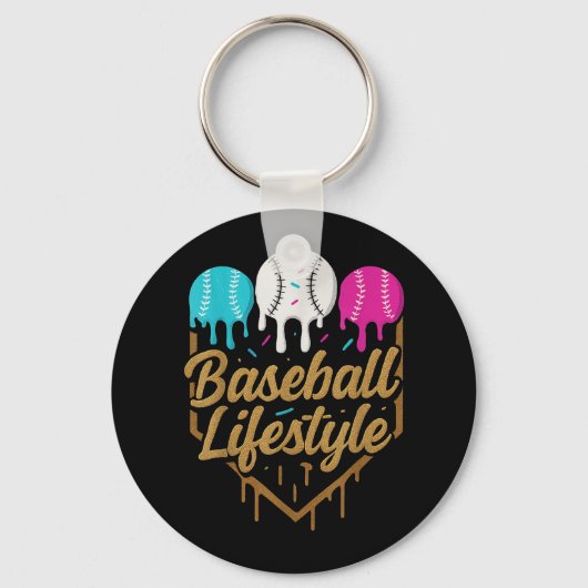 Baseball Lifestyle 101 Kleding Jeugd Baseball Drip Sleutelhanger (Voorkant)