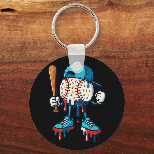 Baseball Lifestyle 101 Kleding Jeugd Baseball Drip Sleutelhanger (Voorkant)