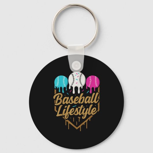 Baseball Lifestyle 101 Kleding Jeugd Baseball Drip Sleutelhanger (Voorkant)