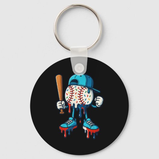 Baseball Lifestyle 101 Kleding Jeugd Baseball Drip Sleutelhanger (Voorkant)