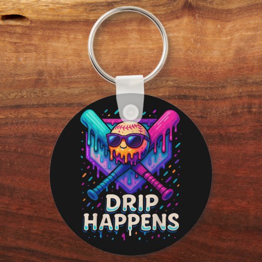 Baseball Lifestyle 101 Kleding Jeugd Baseball Drip Sleutelhanger (Voorkant)