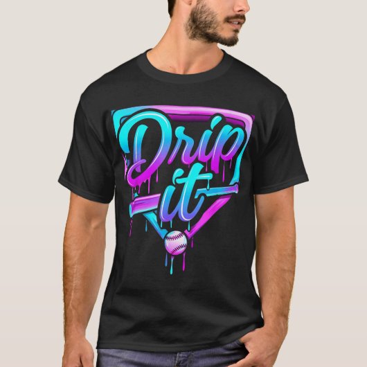 Baseball Lifestyle 101 Kleding Jeugd Baseball Drip T-shirt (Voorkant)