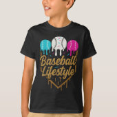 Baseball Lifestyle 101 Kleding Jeugd Baseball Drip T-shirt (Voorkant)