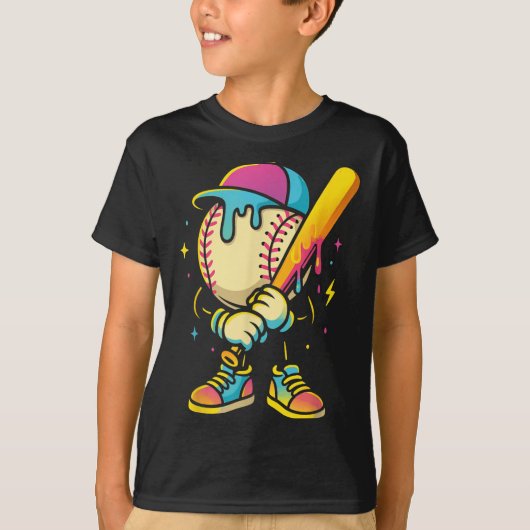 Baseball Lifestyle 101 Kleding Jeugd Baseball Drip T-shirt (Voorkant)