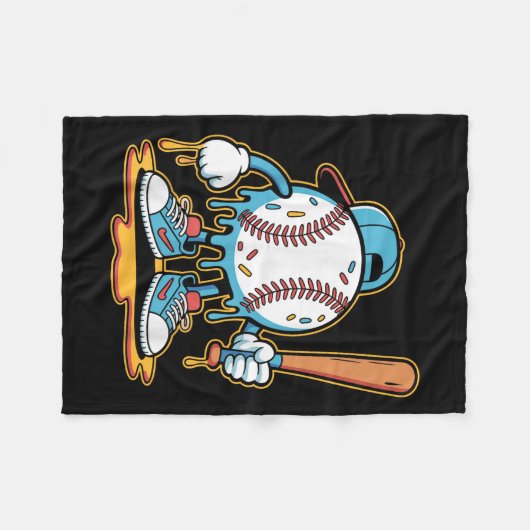 Baseball Lifestyle 101 T-shirt Jeugd Baseball Drip Fleece Deken (Voorkant (Horizontaal))