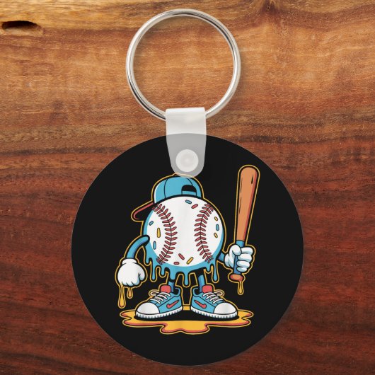 Baseball Lifestyle 101 T-shirt Jeugd Baseball Drip Sleutelhanger (Voorkant)