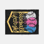 Baseball Lifestyle Ball Sprinkles Drip Boys Kids M Fleece Deken (Voorkant (Horizontaal))